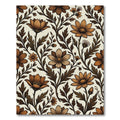 Amber Brown Floral Vine Rug