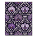 Deep Purple Orchid Damask Rug
