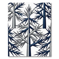 Geometric Navy and Silver Pine Forest Rug