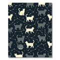 Celestial Night Sky Cat Constellation Rug