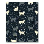 Celestial Night Sky Cat Constellation Rug