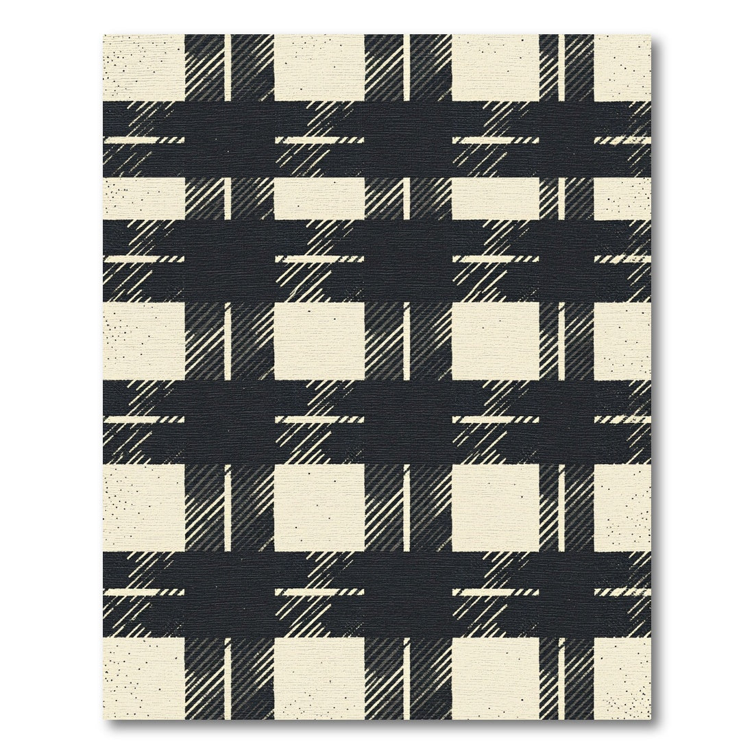 Dark Beige Tartan Plaid Rug