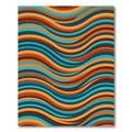 Retro Mid Century Wavy Striped Art Rug