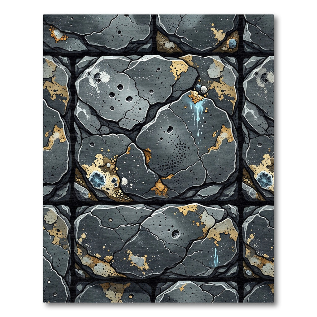 Cracked Stone Texture Rug