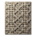 Natural Woven Geometric Diamond Rug
