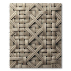 Natural Woven Geometric Diamond Rug