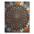 Intricate Sienna Gold Slate Mandala Rug