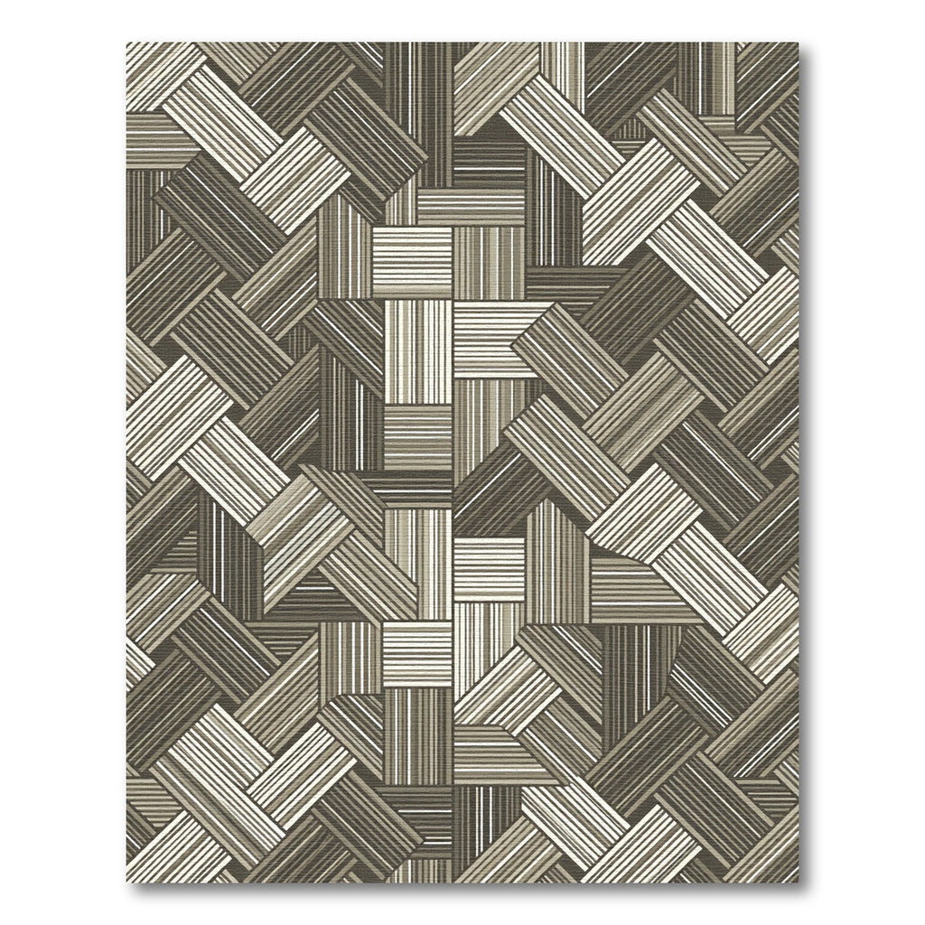 Earthy Tones Striped Interlace Rug