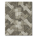 Earthy Tones Striped Interlace Rug