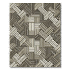 Earthy Tones Striped Interlace Rug