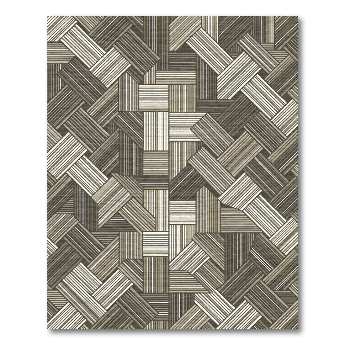 Earthy Tones Striped Interlace Rug