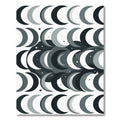 Monochromatic Moon Cycles Repeating Pattern Rug