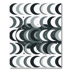 Monochromatic Moon Cycles Repeating Pattern Rug