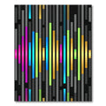 Vibrant Neon Soundwave Spectrum Bar Rug