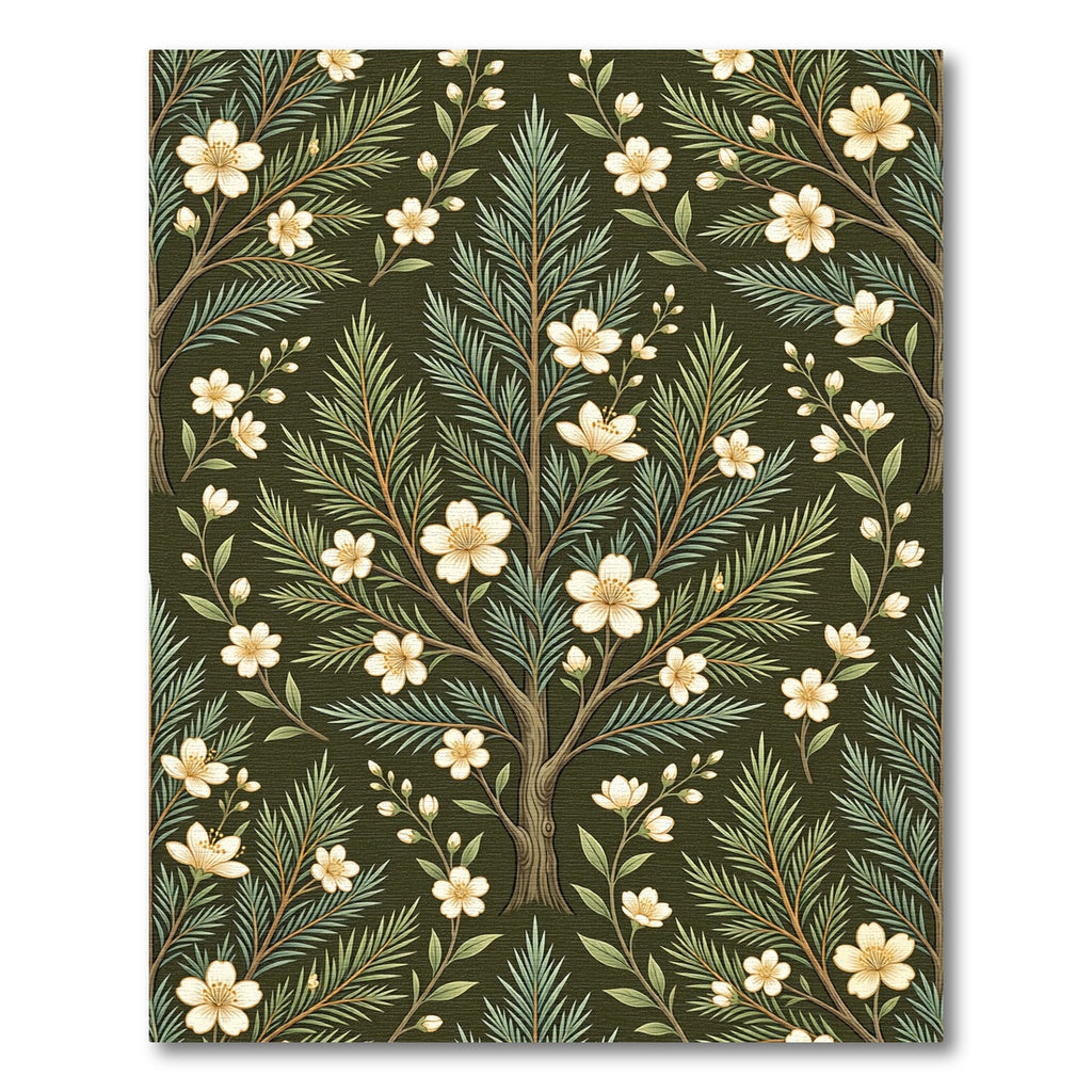 Cream Cherry Blossom Tree Branches Rug