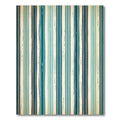 Teal and Navy Vertical Linear Stripe Rug