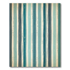 Teal and Navy Vertical Linear Stripe Rug