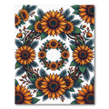 Vibrant Sunflower Wreath Botanical Art Rug
