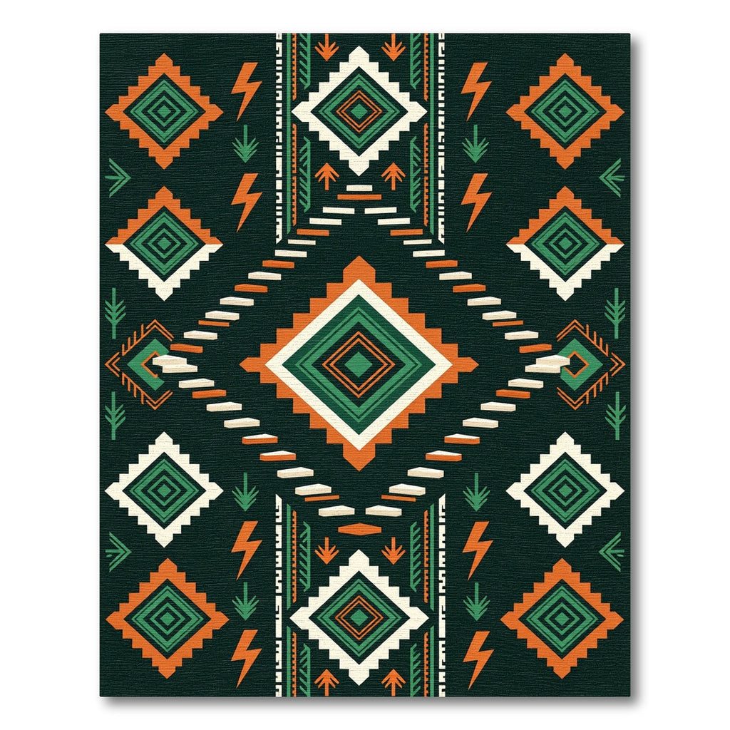 Geometric Southwest Diamond Earth Tone Rug