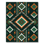 Geometric Southwest Diamond Earth Tone Rug