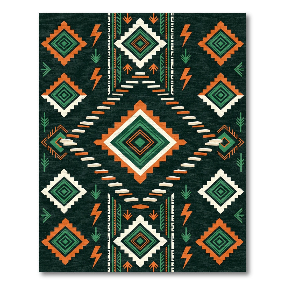 Geometric Southwest Diamond Earth Tone Rug