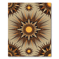 Celestial Sunburst Golden Ochre Medallion Rug