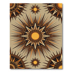 Celestial Sunburst Golden Ochre Medallion Rug