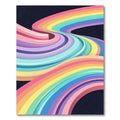 Vibrant Rainbow Flowing Abstract Arch Rug
