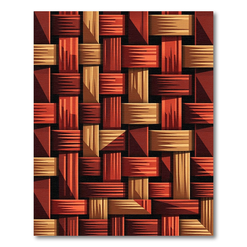 Crimson Tan Woven Texture Rug