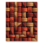 Crimson Tan Woven Texture Rug