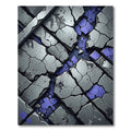 Cracked Stone Geometric Lavender Accents Rug