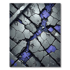 Cracked Stone Geometric Lavender Accents Rug