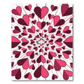 Radiant Pink Heart Burst Rug
