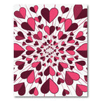 Radiant Pink Heart Burst Rug