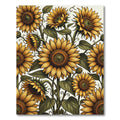 Golden Sunflower Floral Meadow Rug