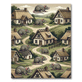 Whimsical Earthy Meadow Mouse Countryside Rug