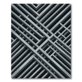 Silver Gray Intersecting Lines Rug