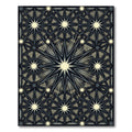 Dark Geometric Starburst Arrangement Rug