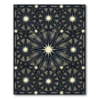 Dark Geometric Starburst Arrangement Rug
