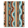 Abstract Agate Earthy Tone Striped Rug