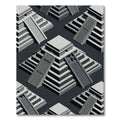 Monochromatic Geometric Step Pyramid Repeat Rug