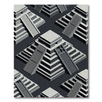 Monochromatic Geometric Step Pyramid Repeat Rug