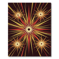 Radiant Sunburst Orange Yellow Explosion Rug