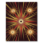 Radiant Sunburst Orange Yellow Explosion Rug