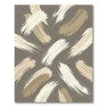 Modern Taupe Abstract Brush Stroke Rug