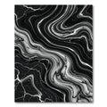Chic Black White Swirl Marble Rug