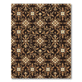 Intricate Floral Brown and Gold Medallion Rug