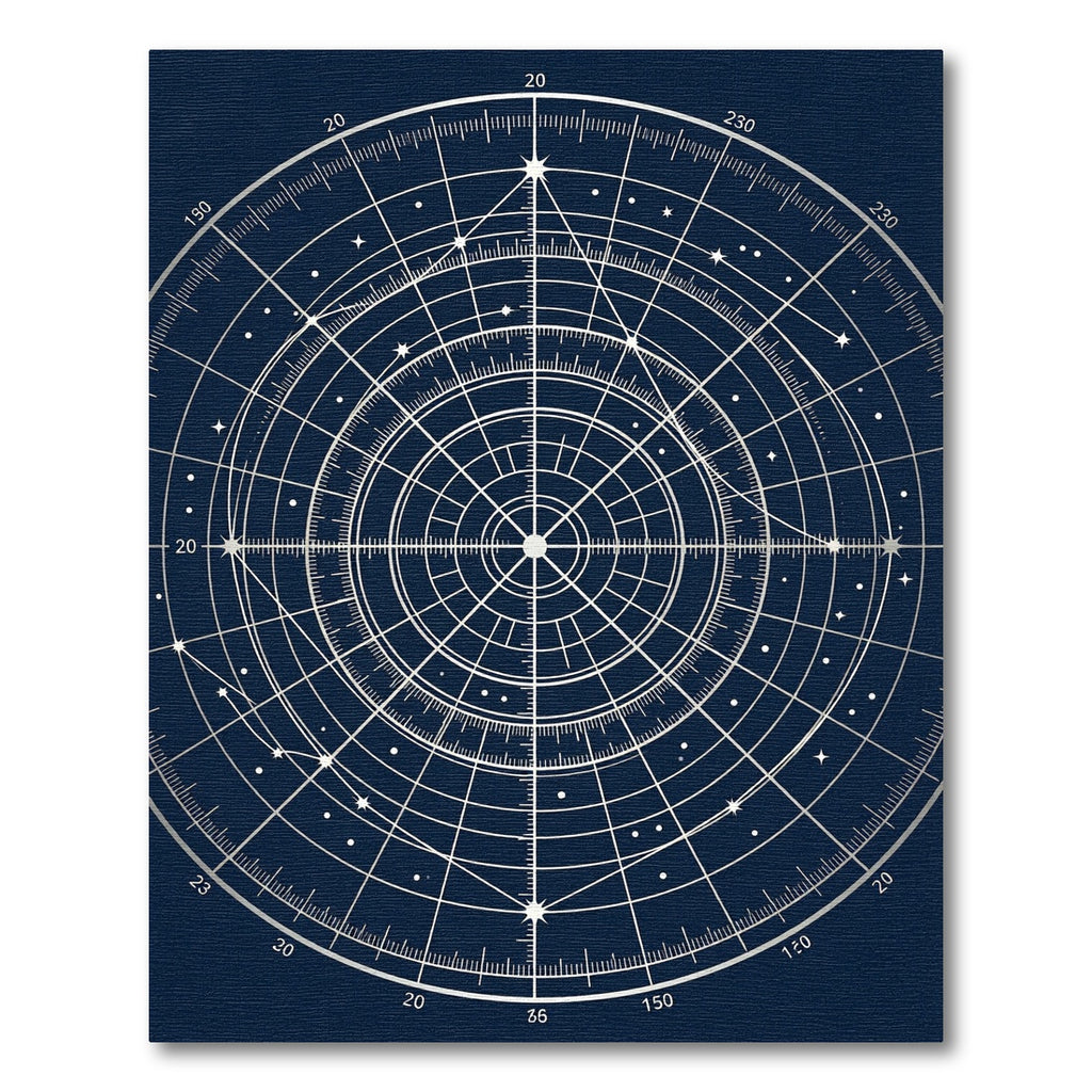 Celestial Navy Blue Astral Map Rug