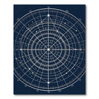 Celestial Navy Blue Astral Map Rug