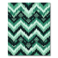 Shades of Teal Chevron Zigzag Rug